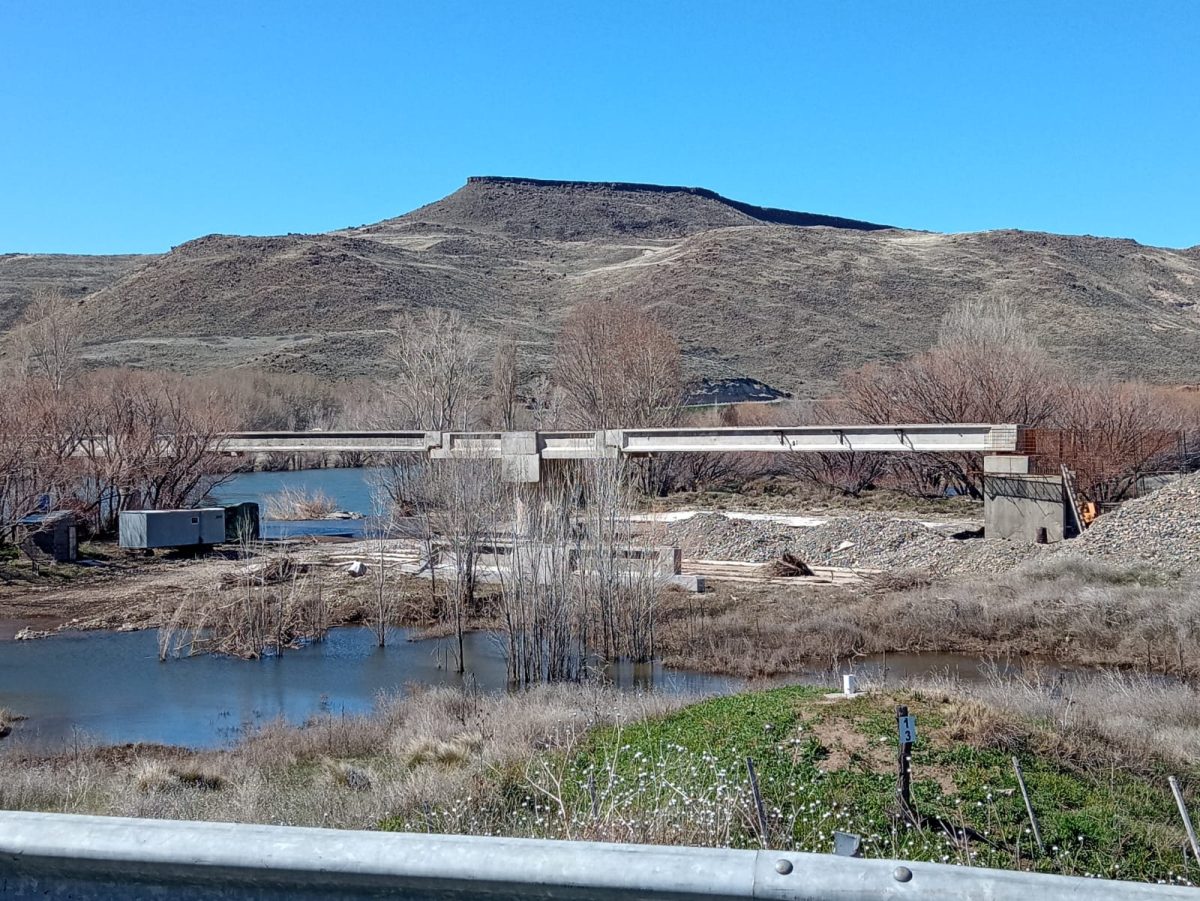 El puente de dos manos del río Collón Curá está en obra desde 2012