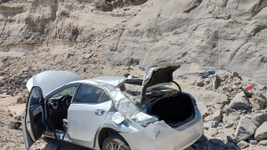 Dos heridos en un vuelco sobre la Ruta 40, cerca de Junín de los Andes