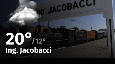 Clima de hoy, sábado 21 de octubre de 2023, para la ciudad de Ing. Jacobacci