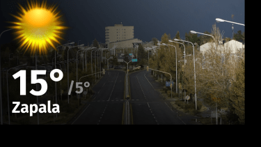 Clima de hoy, lunes 16 de octubre de 2023, para la ciudad de Zapala
