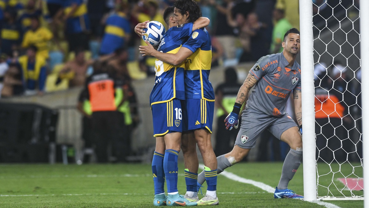 Edinson Cavani agradeció a los hinchas de Boca por su apoyo en el partido de la Copa Libertadores en el Maracaná. Foto Télam.