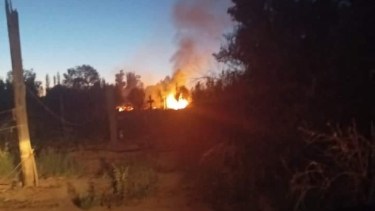 El incidente se registró ayer durante la tarde en Fernández Oro. Foto: Inforo.