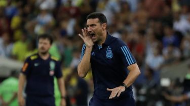 Scaloni, a full, durante el histórico triunfo en el Maracaná. Después, estalló la bomba. (AP)