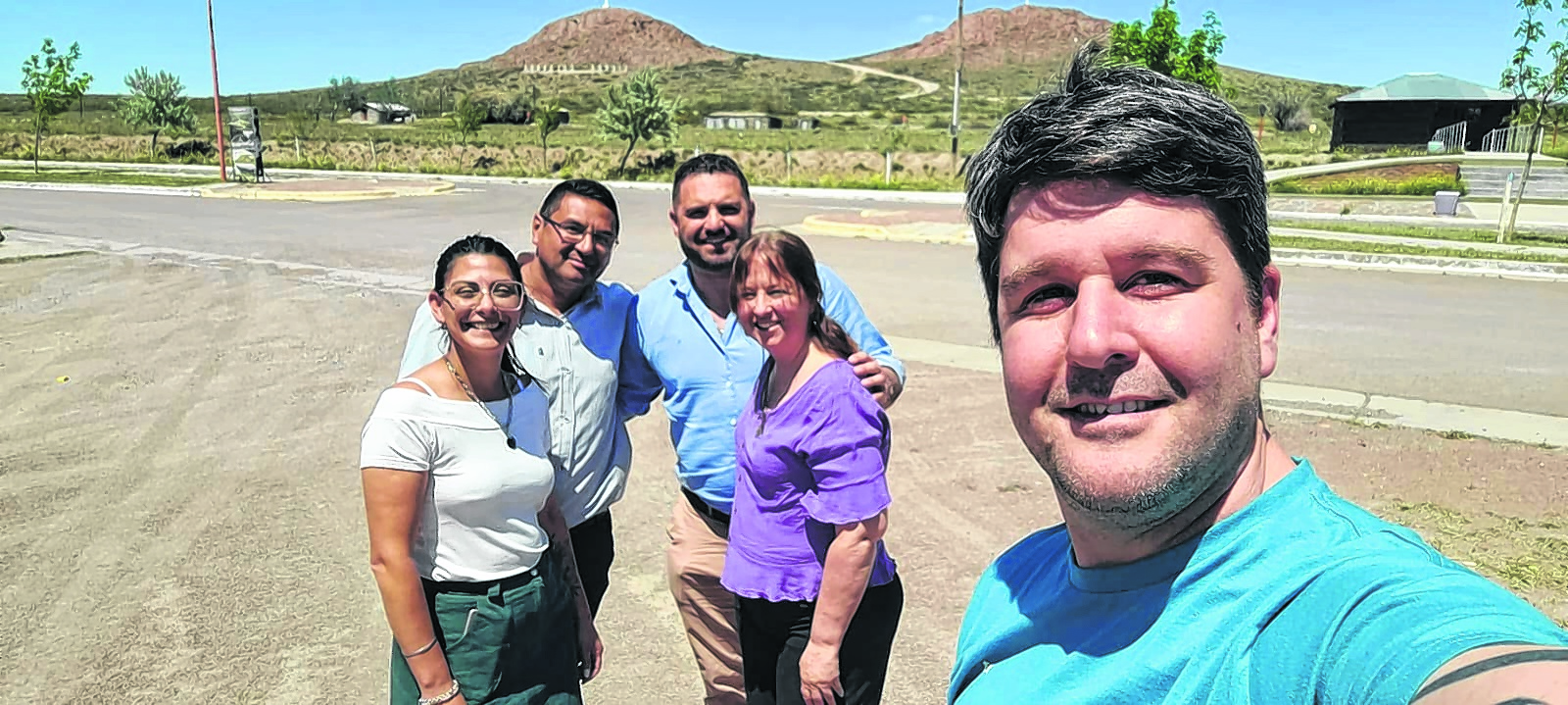Berros, Spósito, Pilquinao, Delgado y Odarda se reunieron el fin de semana en Sierra Colorada.