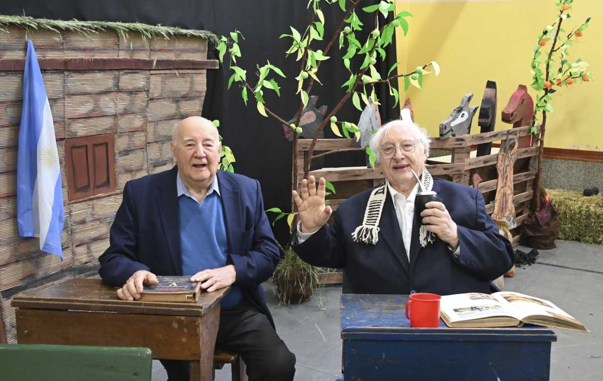 Jugar al aula, 80 años después, Abdala Jadull y David Rosenfeld. Foto: Florencia Salto.