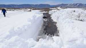 De la pared de hielo en la ruta de Neuquén a Copahue bajo nieve: 4 km, 15 fotos, un trekking de otro mundo