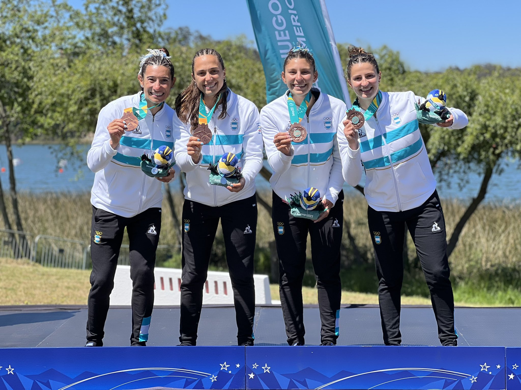 Ameghino logró la medalla de bronce en K4 500 junto a Candelaria Sequeira, Lucia Dalto Aziz y Martina Isequilla.