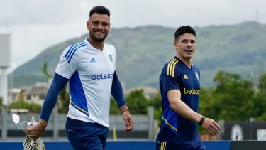 Sergio Romero se entrenó aparte junto a García y Brey.