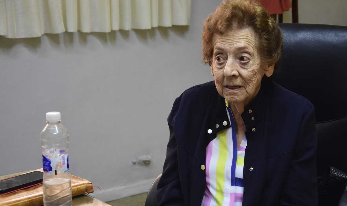 Sara Croza en noviembre pasado, cuando Adanil cumplió 60 años. Desde la comisión directiva la recordaron por su incansable trabajo.