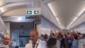 Video | La reacción viral de hinchas de Boca cuando el piloto reveló que era de River