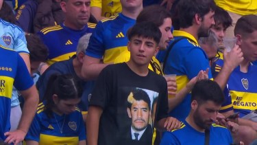 Benjamín Agüero, presente en el Maracaná para ver a Boca. Foto: Gentileza ESPN. 