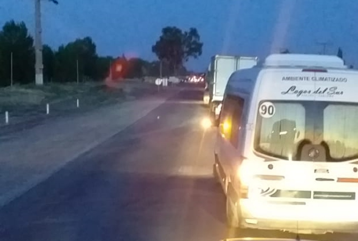 El corte se realiza en A&ntilde;elo, sobre la Ruta 7, a la altura de la Picada 13. (Gentileza Ver&oacute;nica P&eacute;rez Transer)