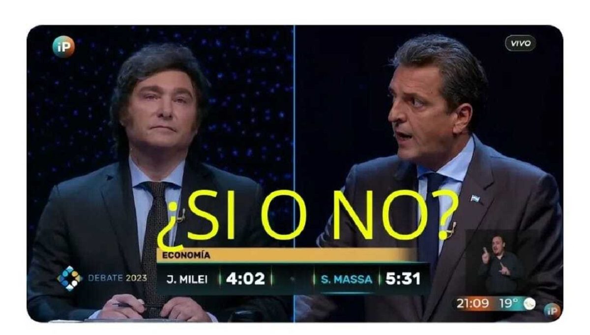 Debate presidencial entre Massa y Milei: mirá los mejores memes de las redes