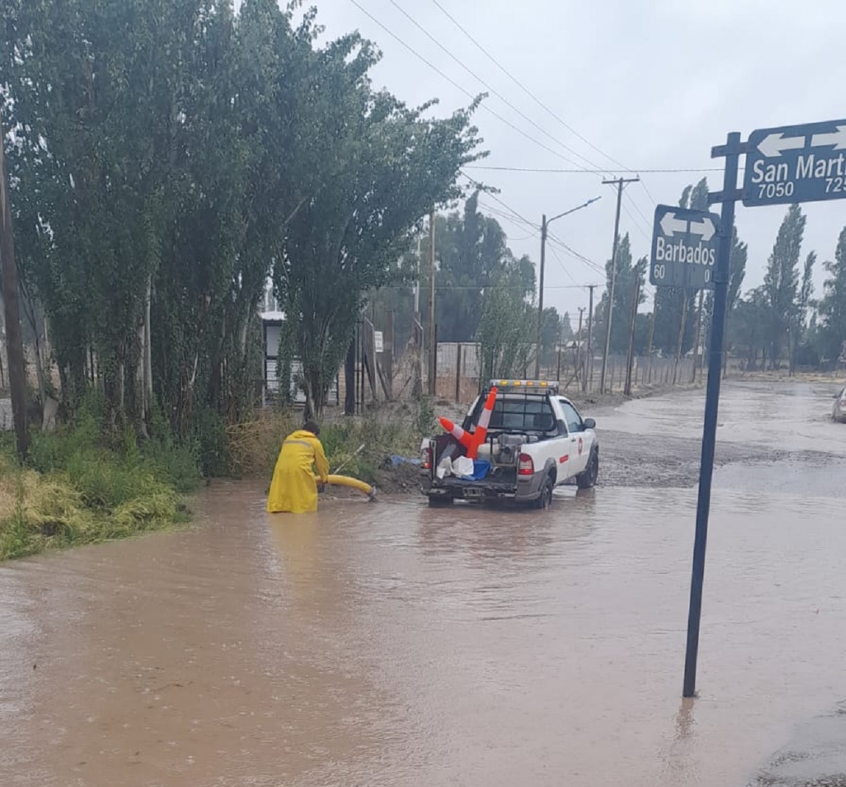Alerta por lluvias: en Neuquén ya cayeron más de 30 milímetros y hay zonas complicadas. Foto: Gentileza