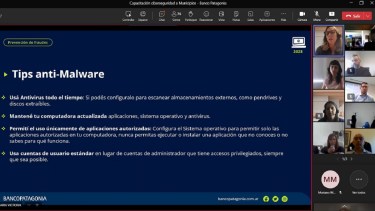 La capacitación se realizó de forma virtual y hubo más de 70 participantes de toda la provincia. Foto: Gentileza.