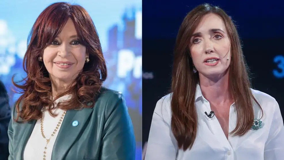 Cristina Kirchner y Victoria Villarruel, vicepresidentas actual y electa. 