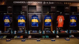 Así está el vestuario de Boca para la final de la Libertadores frente a Fluminense