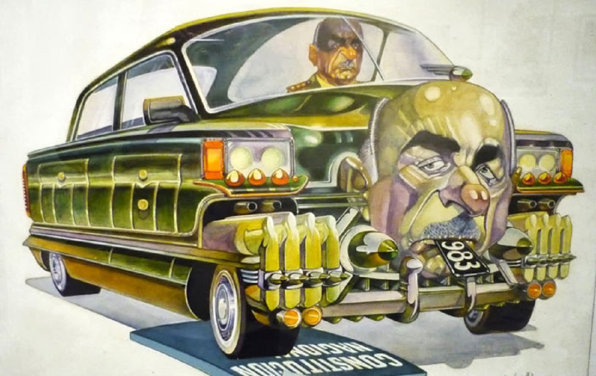 La revista Humor Registrado tomó al auto como símbolo de la dictadura.