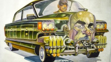 La revista Humor Registrado tomó al auto como símbolo de la dictadura.