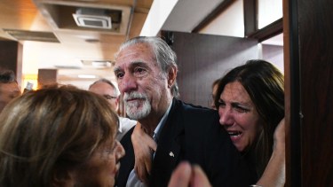 Federico Storani tras escuchar la sentencia. 