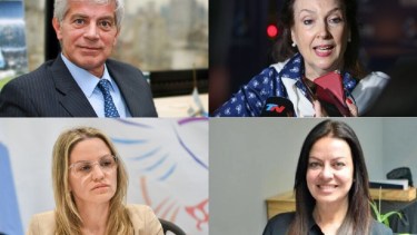 Javier Milei y su futuro equipo de gobierno. 