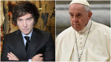Javier Milei y Papa Francisco.