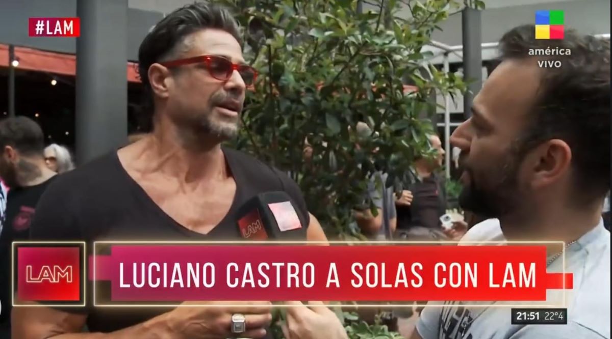 Luciano Castro enojado durante un móvil con LAM. Foto: Captura América TV