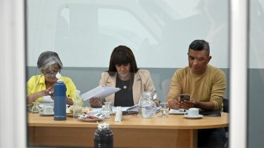 La delegación de Unter en la sede del Ministerio de Trabajo. Foto: Marcelo Ochoa.