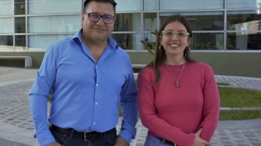 Claudio Salazar y Micaela Guzmán Doblas, la conducción del gremio judicial. (Gentileza)