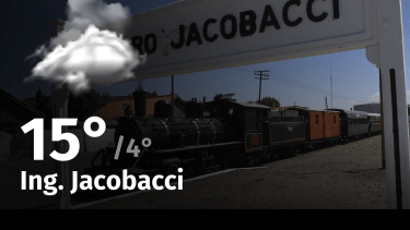 Clima de hoy, jueves 2 de noviembre de 2023, para la ciudad de Ing. Jacobacci