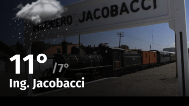 Clima de hoy, sábado 11 de noviembre de 2023, para la ciudad de Ing. Jacobacci