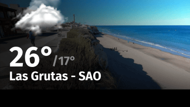 Clima de hoy, sábado 11 de noviembre de 2023, para la ciudad de Las Grutas – SAO