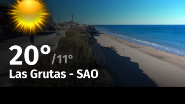 Clima de hoy, sábado 18 de noviembre de 2023, para la ciudad de Las Grutas – SAO