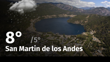 Clima de hoy, domingo 19 de noviembre de 2023, para la ciudad de San Martin de los Andes