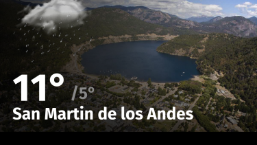 Clima de hoy, martes 21 de noviembre de 2023, para la ciudad de San Martin de los Andes