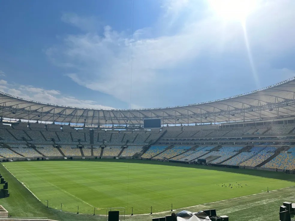 Así luce el mítico Maracaná en la previa al encuentro entre Boca - Fluminense. Foto: Globo Esporte.