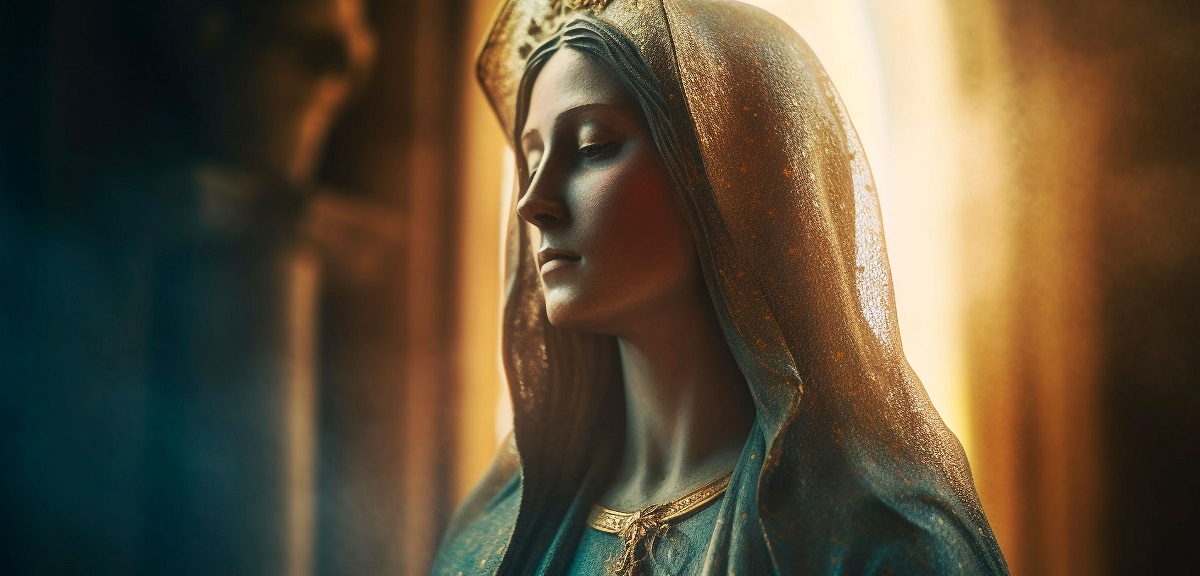 La virgen María es considerada llena de gracia.-