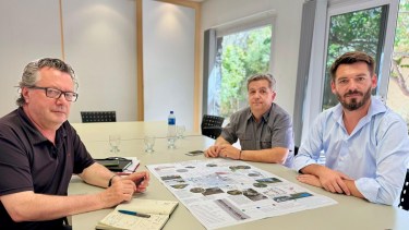 Rodrigo Buteler junto a Carlos Rimmele y Gustavo Zovich