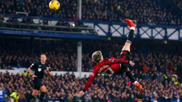 Garnacho hizo convirtió un golazo de chilena el domingo pasado ante el Everton en la Premier.