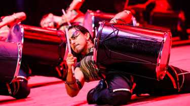 Nahuel Estive, el malambista de Roca en China. Foto: gentileza