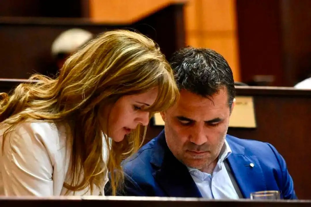 Lorena Parrilli y Darío Martínez son dos de los tres diputados del PJ en la Legislatura de Neuquén (Matías Subat)