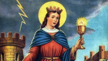 Santa Bárbara atravesó un martirio por su devoción a Cristo.-