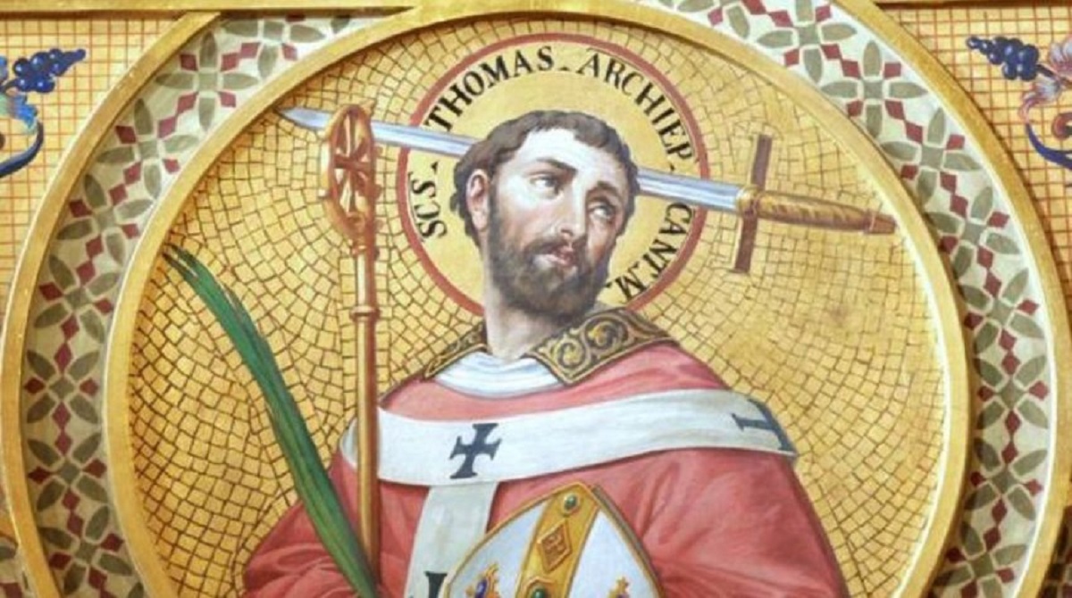 Santo Tomás Becket fue arzobispo de Canterbury y murió defendiendo sus creencias en Dios.-