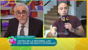 Ricardo Canaletti se retiró de un programa en vivo luego de discutir con Esteban Trebucq