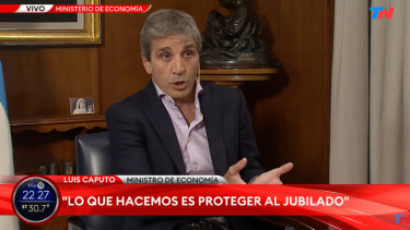 Luis Caputo detalló las medidas económicas que se empezarán a aplicar. Foto: Captura TN
