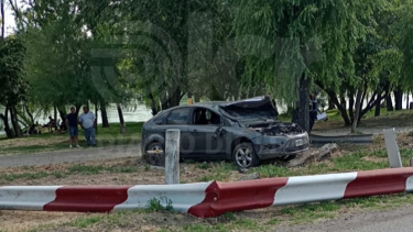 El choque se produjo en el ingreso a la Isla 58. Foto: La Comuna Regina