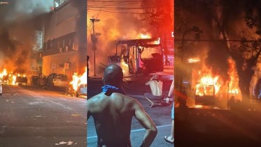 Tras el descenso de Santos a Segunda aDivisión hubo incendios y destrozos en San Pablo.