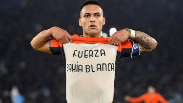 Lautaro Martínez, uno de los campeones del Mundo que envió su ayuda a Bahía Blanca.