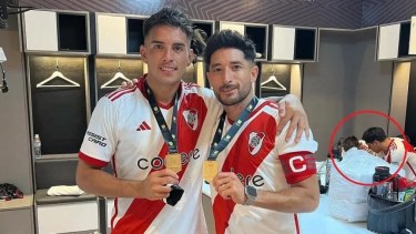 Enzo Pérez y Echeverri charlaron en el vestuario tras las declaraciones sobre su futuro en River.