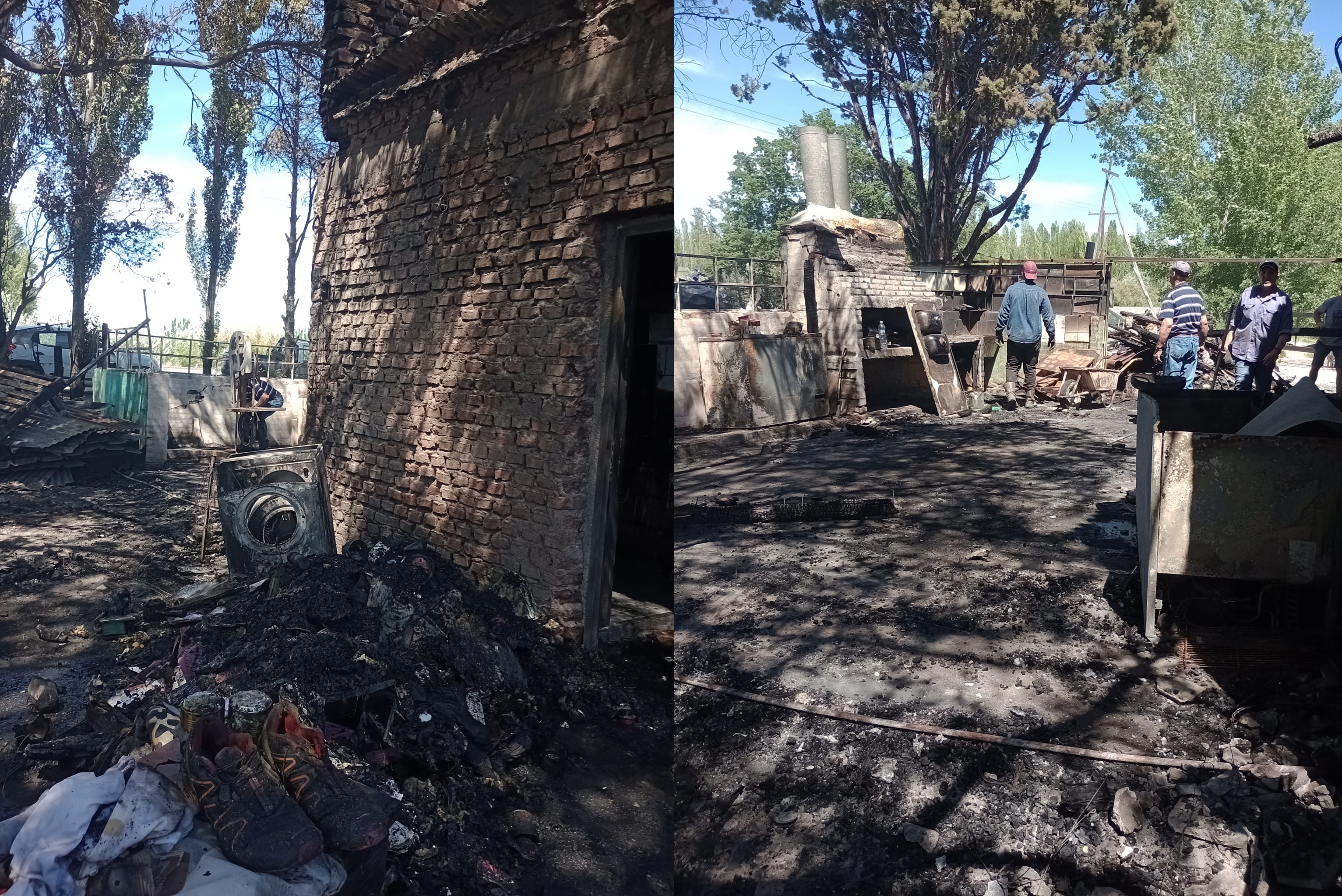 El fuego arrasó con la casa de una familia rural en Cervantes. Foto: gentileza